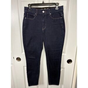 White House Black Market Women's Jeans 8 High Rise Skinny Crop Dark Wash